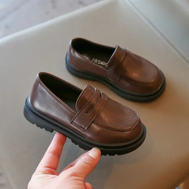 Fashion British Style Kids Little Leather Shoes